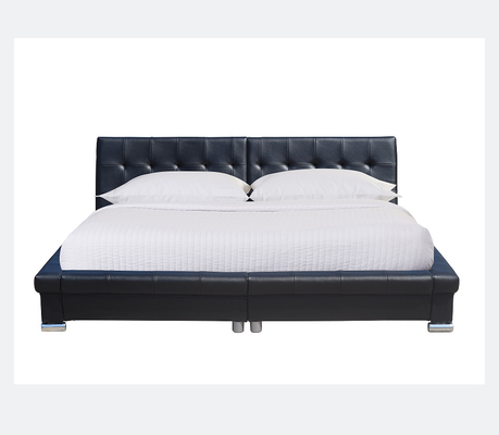 Van het het Bedkader van Pu Leer Beklede het Triplexzwarte voor Slaapkamermeubilair