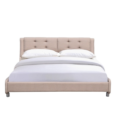 Van het het Kaderlinnen van koningssize upholstered bed de Stoffen Comfortabele Moderne Stijl