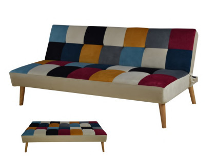 Kleurrijke OEM van de Woonkamer Vouwbare Sofa Bed Accept van de Fluweelstof Orde