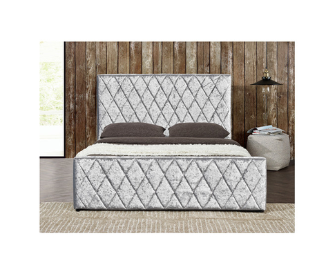 Bed van de het Gaslift van verbrijzelings het Lichte Grey Velvet Bed Frame Fabric met Opslagemc Certificaat