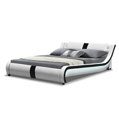 Bekleed Luxe van Bed Frame Curve van de het LEIDENE Moderne Leerkoning van Faux