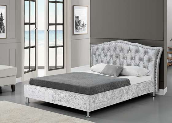 Klein Enig Kader 190cm van het Triplexbed Lengte Verpletterd Fluweel met Kenmerkend Hoofdeinde
