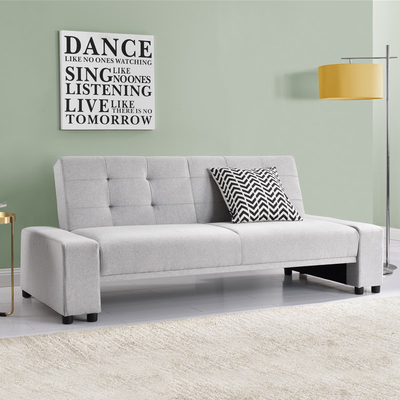 Van de linnenstof de Italiaanse BSCI Certificatie van Grey Velvet Foldable Sofa Bed