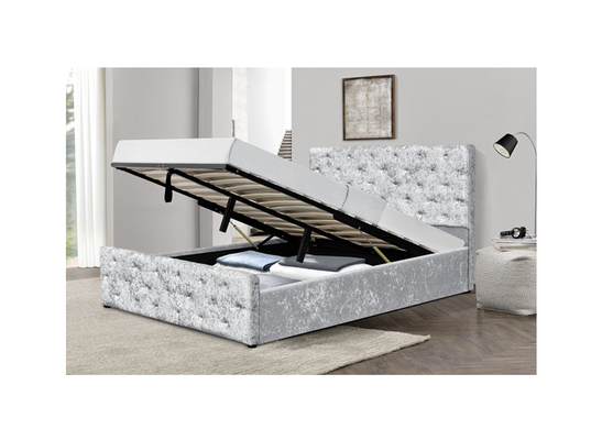 Aangepaste Beklede Verpletterde de Opslagladen van Size Bed With van de Fluweelkoning
