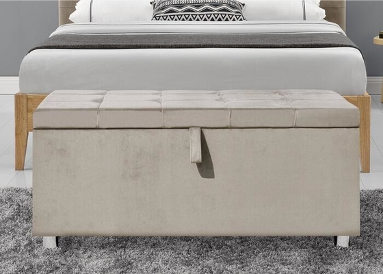 Het Fluweel Toy Bench Plush Soft van Chesterfiledgrey ottoman storage box crushed