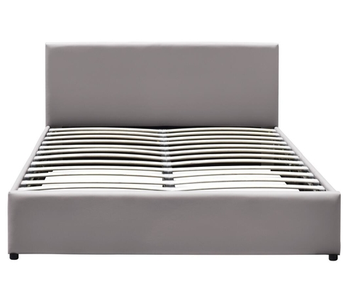 Bekleed de Opslagbed Dubbel Grey Plywood Faux Leather van de gaslift