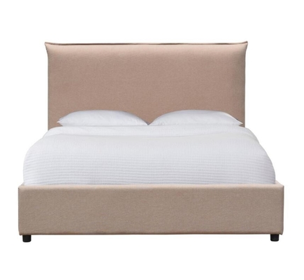 Van het het Kadertriplex van koningssize upholstered bed van de het Schuimstof het Materiële Comfortabele Hoge Hoofdeinde