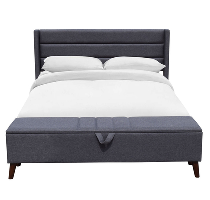 Het Kader Duurzaam Houten Latje van het koninginsize Upholstered Bed met Opslagottomane