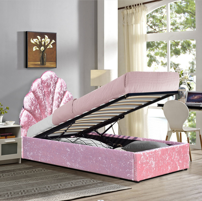 Roze Beklede Koninginbeds Gas Lift op het Bedkader van het Opslagplatform