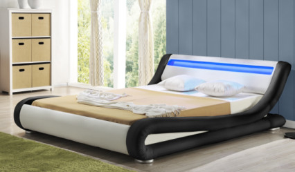 Kader 4ft van het koninginsize LED Bekleed Bed Pu-Stoffen Comfortabele Moderne Stijl