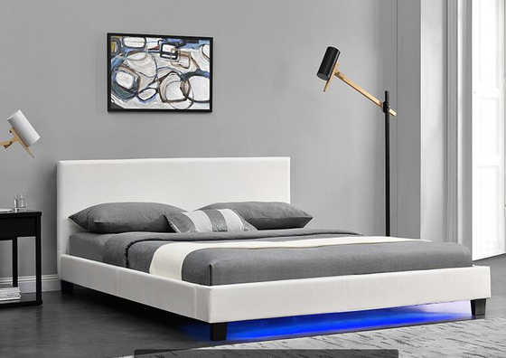 Het moderne Triplex van het het Bedkader van Pu Leer Beklede met LEIDEN Bedkader