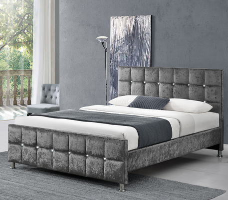 Triplex Beklede Stoffenbedden met het Hoofdeinde/Footboard van de Kubusvorm