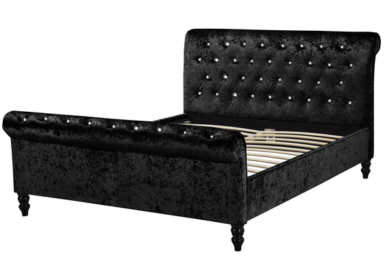 Bekleed het Bedkader van de Triplex Zwart Ar met Dimond-Knopenhoofdeinde/Footboard