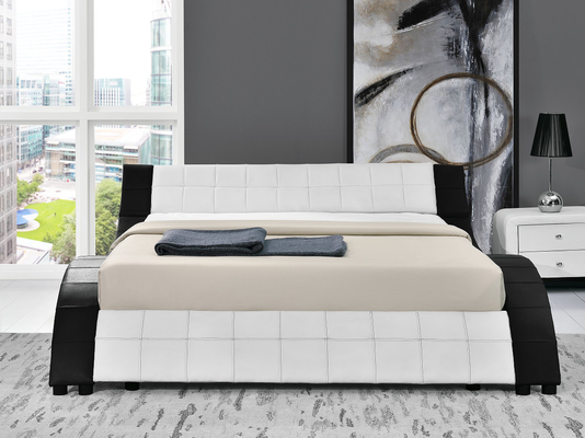 Bekleed van de het Kadergolf van het Triplexbed de Vormpu Leer met LEIDENE Beide Zijsporen