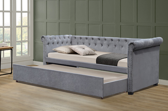 SUNNY European Upholstered Trundle Daybed kiest 90 X 190Cm uit Triplexmateriaal