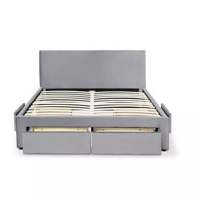 4 lade Verborgen Glijdend SGS van Grey Velvet Fabric van het Opslagbed Certificaat