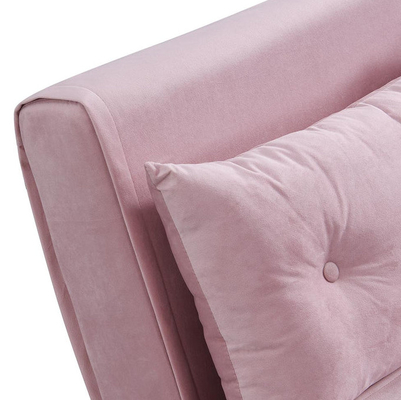 Tri Bekleed Vouwbaar rolt Daybed 2 het Roze Fluweel Sofa Bed Chair van Seater voort