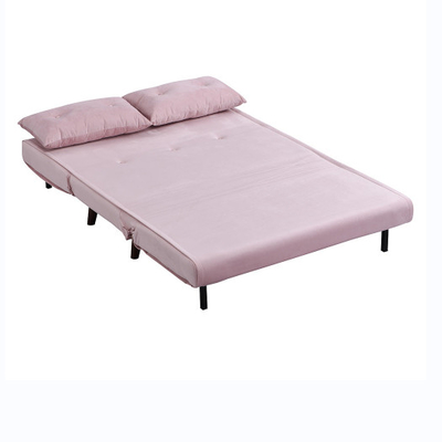 Tri Bekleed Vouwbaar rolt Daybed 2 het Roze Fluweel Sofa Bed Chair van Seater voort