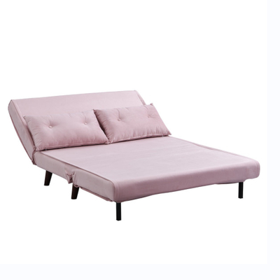 Tri Bekleed Vouwbaar rolt Daybed 2 het Roze Fluweel Sofa Bed Chair van Seater voort