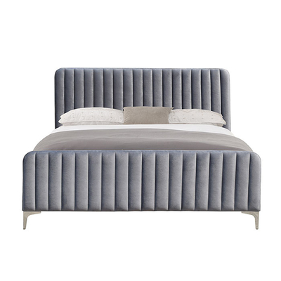 Modern Bekleed Houten Platformbed 160x200cm Grey Color King Size