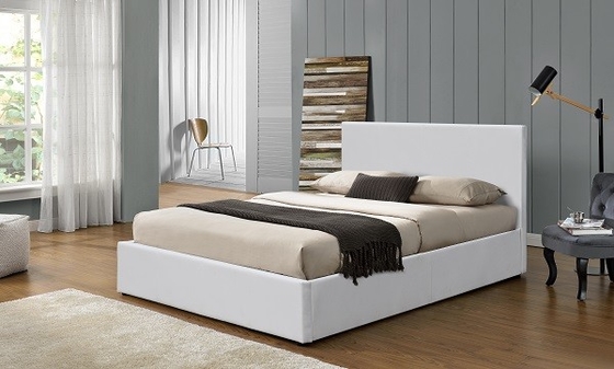 Gemakkelijk assembleer van het de Opslagbed het Witte Pu van de Gaslift Kader van het het Triplexbed Leer Beklede