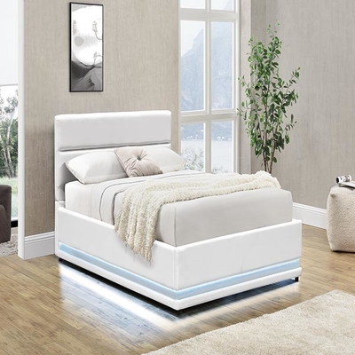 Witte Solid Back Gas Lift Koningin Berging Bed Comfortabel Voor Slapen FSC