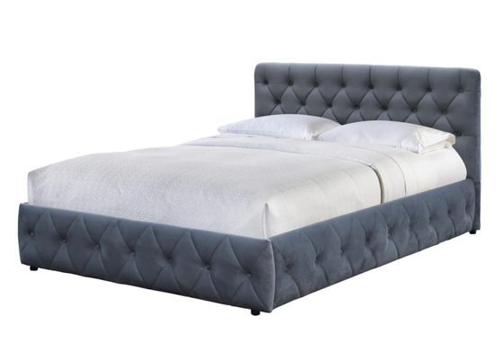 Pluche fluwelen gestoffeerde Ottomaanse bedframe kingsize opbergbed voor slaapkamer