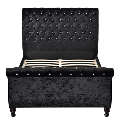 Knop Tufting Gestoffeerd Bed Frame Kingsize Hoofdbord in Chesterfield-stijl