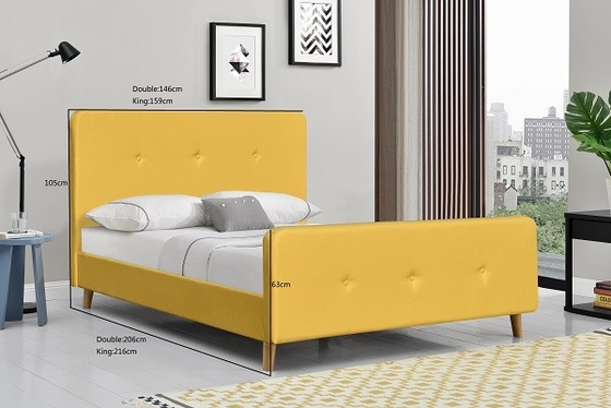 Modern Skandinavisch Bed van Bedkader Koningin Size Fabric Upholstered Fabrikant