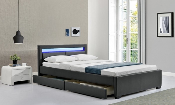 Veel kleur Solid back LED Polster bed comfortabel voor de slaap FSC