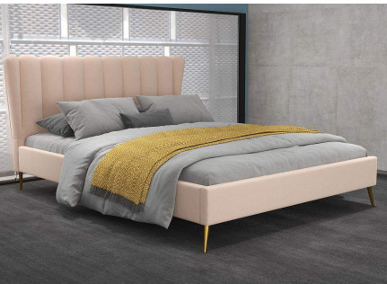 Wing Back Frame Upholstered-roomkleurige de Koningsgrootte van het stoffenbed