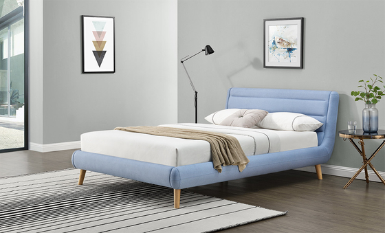 Geel/Blauw Stoffenhoogtepunt - de groottekinderen bekleedden Fabrikanten van het Bed de In het groot Bed