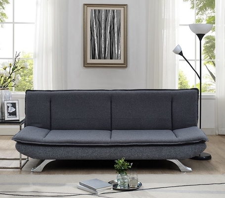 Donker Grey Fabric 3 Seater Sofa Bed With Chrome Feet 100 Stukken van MOQ
