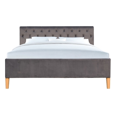 De Dubbele Grootte van Grey Tufted Upholstered Platform Bed voor Fabrikanten van het Slaapkamer de In het groot Bed