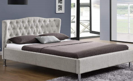 SGS OEM van het het Bedkader van het Triplexplatform de Moderne Koning Size Bed Gray