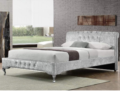 Van het de Opslagbed van de Roshluxe Dubbele Grootte Doorgenaaide het Plukselstrook Crystal Button European Style