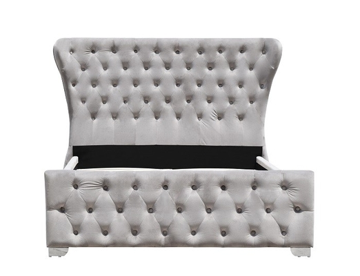 Het klantgerichte Verpletterde Kader van Home Furniture Bed van de Fluweelkoning met Knopen