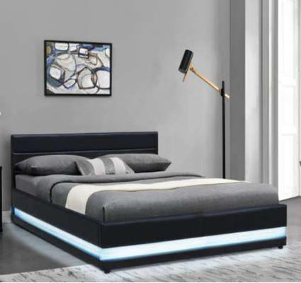 Van het artistieke RGB LEIDENE van de Koningssingle size gas Bedkader van de de Liftbasis de Opslagleer