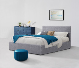 Linnenoem het Meubilair van de het Kaderslaapkamer van Koningssize ottoman bed