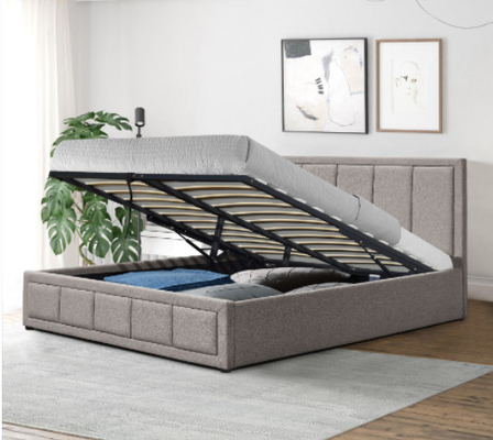 De dubbele Grootte 4ft6 bekleedde Moderne het Hoofdeindelift van het Bedkader op Opslag