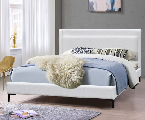 Volledig - het Bedkader van het groottefluweel Doorgenaaid Bekleed Platform met Hoofdeinde