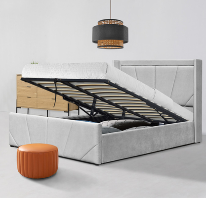 Gemakkelijk assembleer de Opslagbed van de Gaslift met Wing Headboard