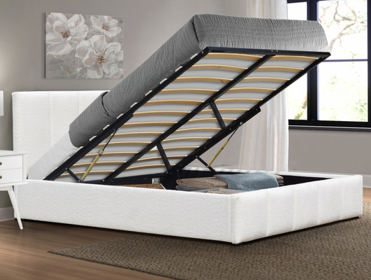 Gas Lift Up Storage 400lbs Polstered Platform Bed Houten Met Hydraulische