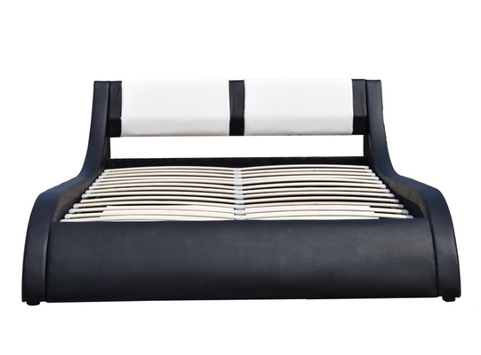 Wit en zwart Oem Dubbelbed Gas Lift Frame Fake Leather Bsci