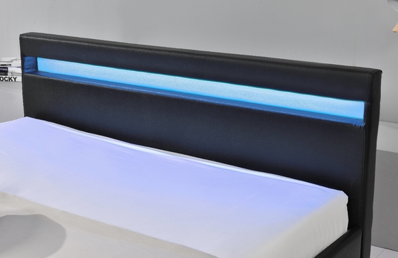 LED gepoleerde bed heeft LED lichten om u te helpen slapen en bevat vier opslag laden