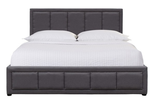 Volledig gepoleerde bedden Gas Lift Up Storage Platform Bed Frame met houten slate ondersteuning