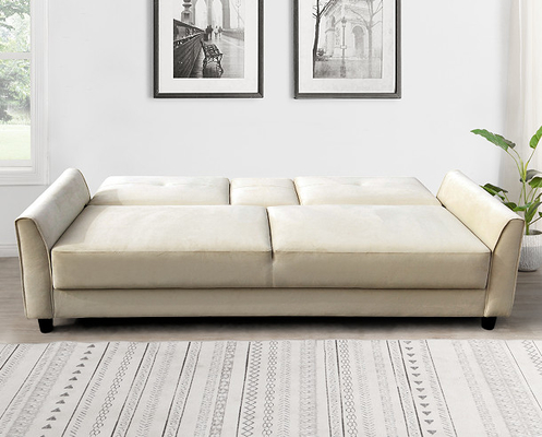 Opvouwbare bank Bed Queen, Draagbare opvouwbare bank Bed Gemakkelijk op te slaan, Off White
