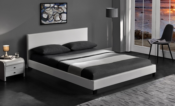 Morden Simple Design Polstered PU Leer Bed