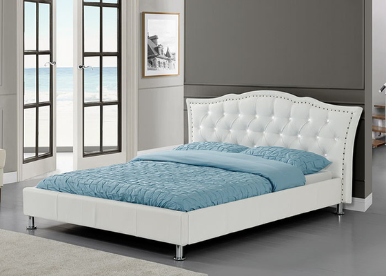 Bed Frame Full Size - Platformbed met vervalste lederen bekleding
