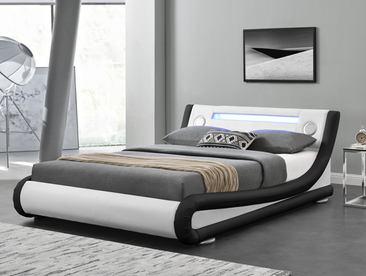 Optioneel kleur Zachte rug Faux Huid koningin Bed comfortabel voor de slaap CE